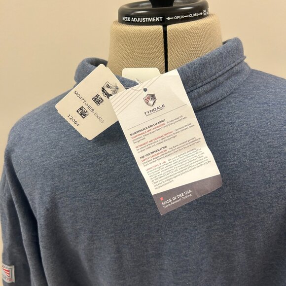 Tyndale Polo Shirt Blue Fire Resistant Size 5x - Picture 3 of 3